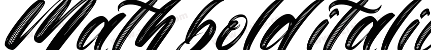 Math bold italic字体转换